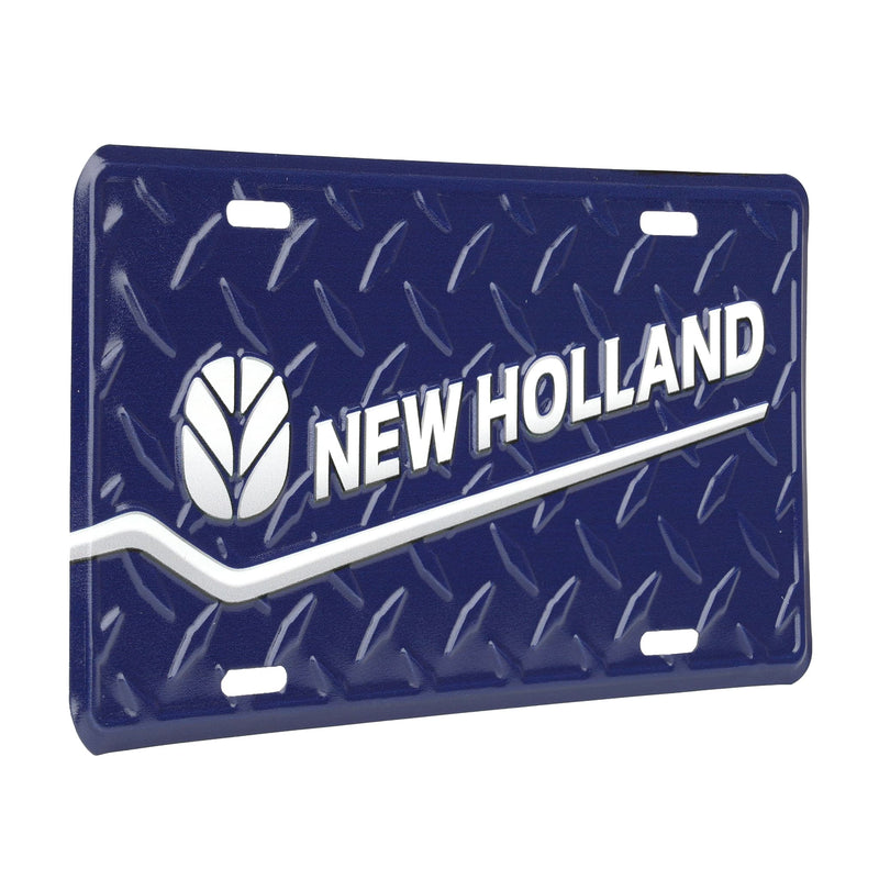 New Holland Diamond Plate Logo 6in x 12in Decorative License Plate