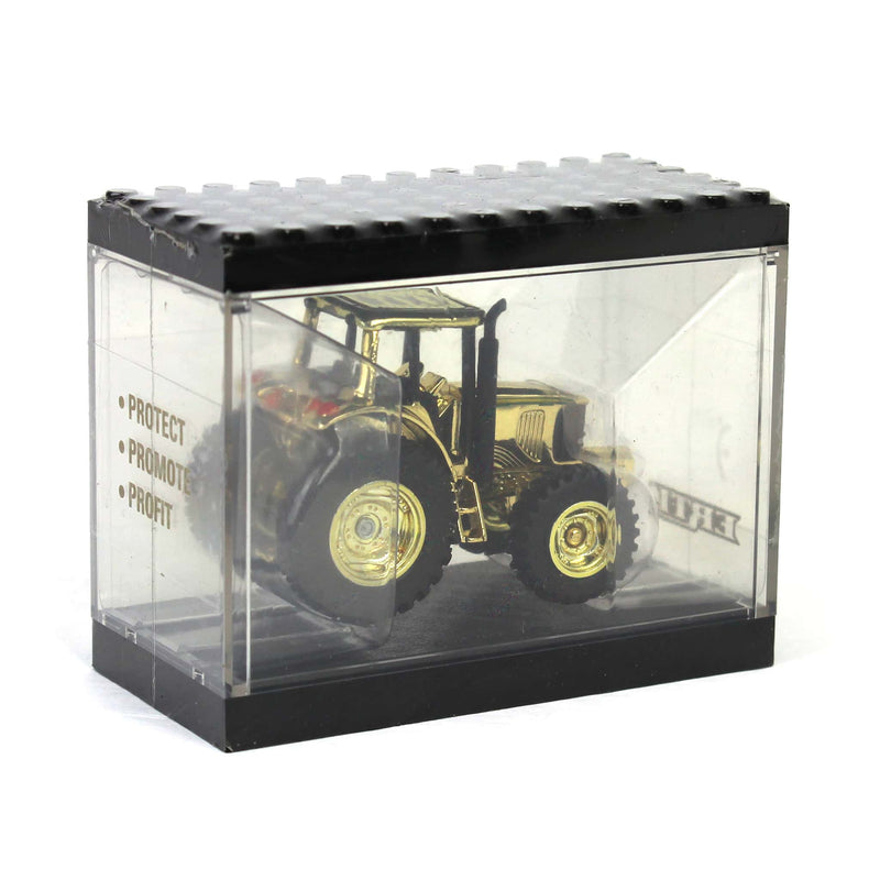 Gold Chrome ~ 1/64 John Deere 6420 Tractor, 2002 Tampa Collectable Edition in Black Building Block Case