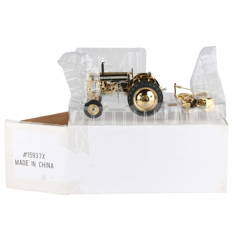 Gold Chrome ~ 1/16 John Deere 420 with 4 Gang Disk 2006 JD EXPO, GOLD Dealer Award by ERTL