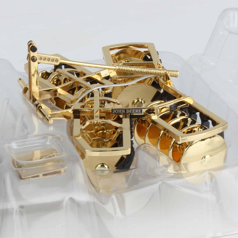 Gold Chrome ~ 1/16 John Deere 420 with 4 Gang Disk 2006 JD EXPO, GOLD Dealer Award by ERTL