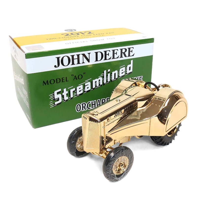 GOLD Chrome ~ 1/16 2012 Two Cylinder Expo John Deere AO Orchard Tractor by ERTL