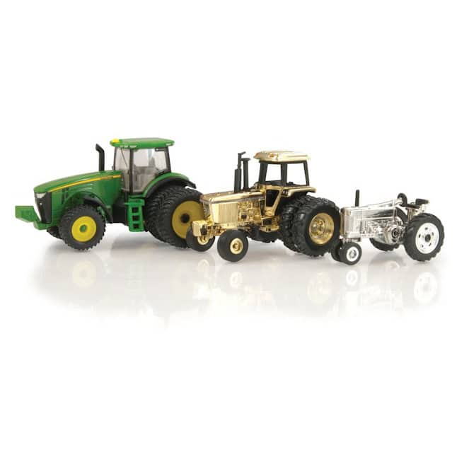 1/64 Gold & Chrome John Deere 175th Anniversary Limited Edition Tractor Set by ERTL