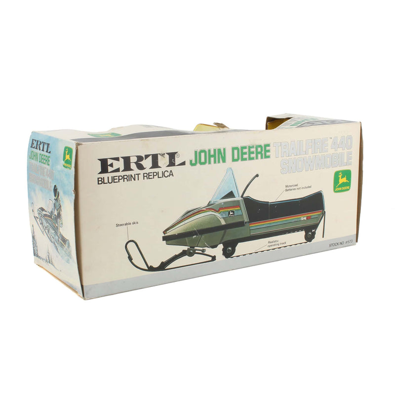 (B&D) 1/10 John Deere Trailfire 440 Plastic Snowmobile by ERTL - Damaged Item