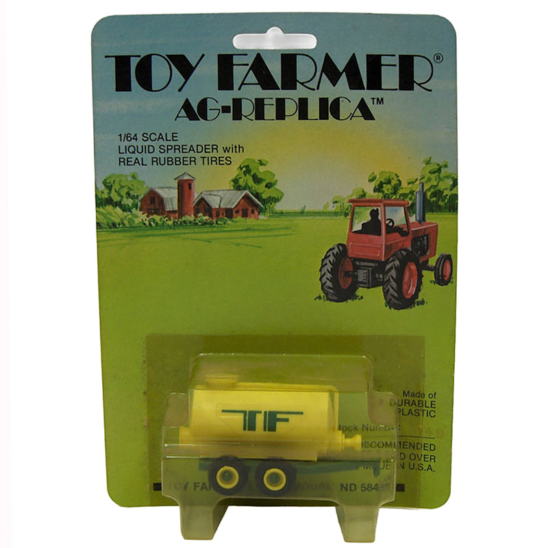 1/64 Yellow TF Liquid Spreader with Green Frame by Toy Farmer