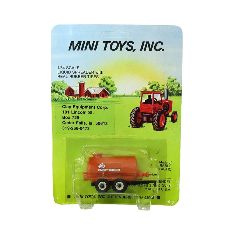 1/64 Orange Clay Honey Wagon Tandem Tank Spreader