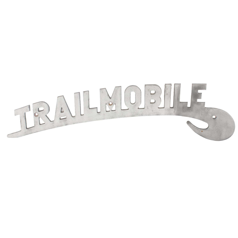 Large 22in Vintage TRAILMOBILE Semi Truck Metal Emblem Badge