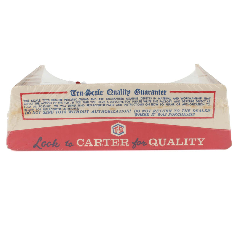 1/16 Carter Tru-Scale Steel Red 4-Bottom Plow in Bubble Box, Made in the 1960s