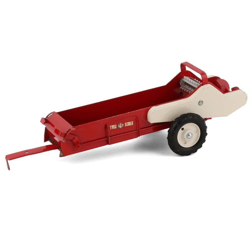 1/16 Red & White Tru-Scale Manure Spreader with White Rims-Loose