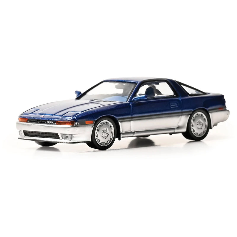 1/64 1987 Toyota Supra (A70) Dark Blue Metallic and Silver by IXO America