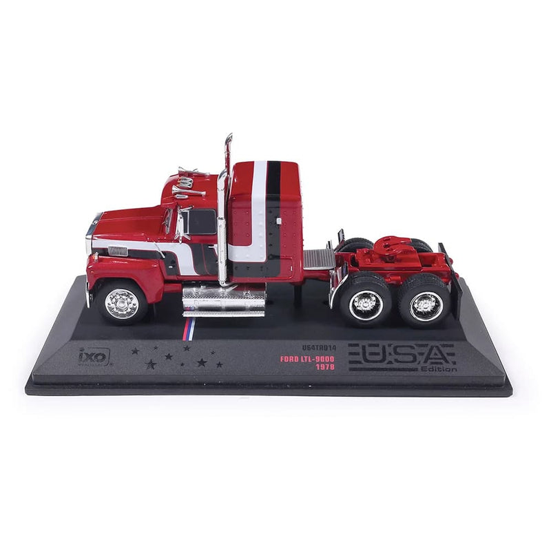 1/64 1978 Ford LTL-9000 Sales Brochure Truck (trailer not included) Black, Red, and White by IXO America