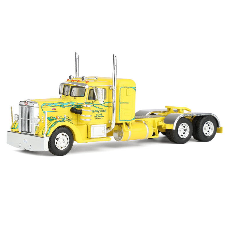 1/64 1962 Peterbilt 350 Yellow with Green Flames by IXO America