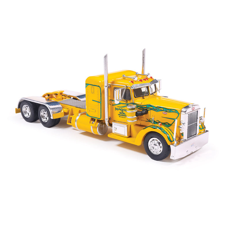 1/64 1962 Peterbilt 350 Yellow with Green Flames by IXO America