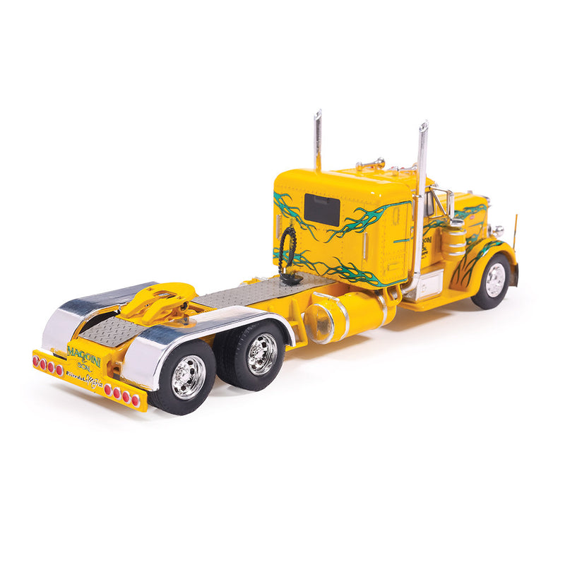 1/64 1962 Peterbilt 350 Yellow with Green Flames by IXO America
