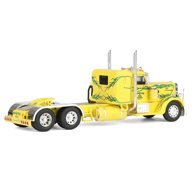 1/64 1962 Peterbilt 350 Yellow with Green Flames by IXO America