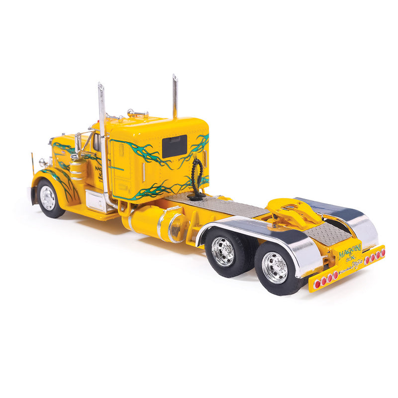 1/64 1962 Peterbilt 350 Yellow with Green Flames by IXO America