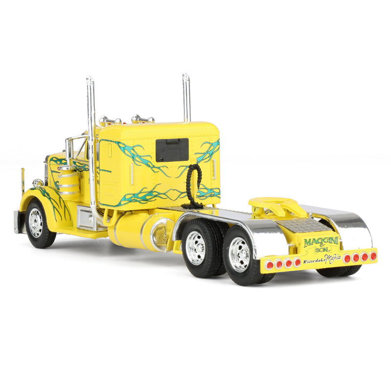 1/64 1962 Peterbilt 350 Yellow with Green Flames by IXO America