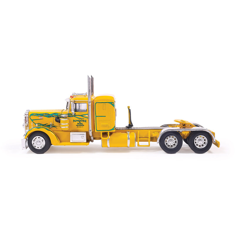 1/64 1962 Peterbilt 350 Yellow with Green Flames by IXO America