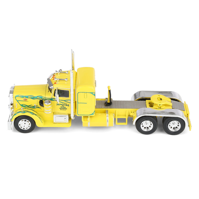 1/64 1962 Peterbilt 350 Yellow with Green Flames by IXO America