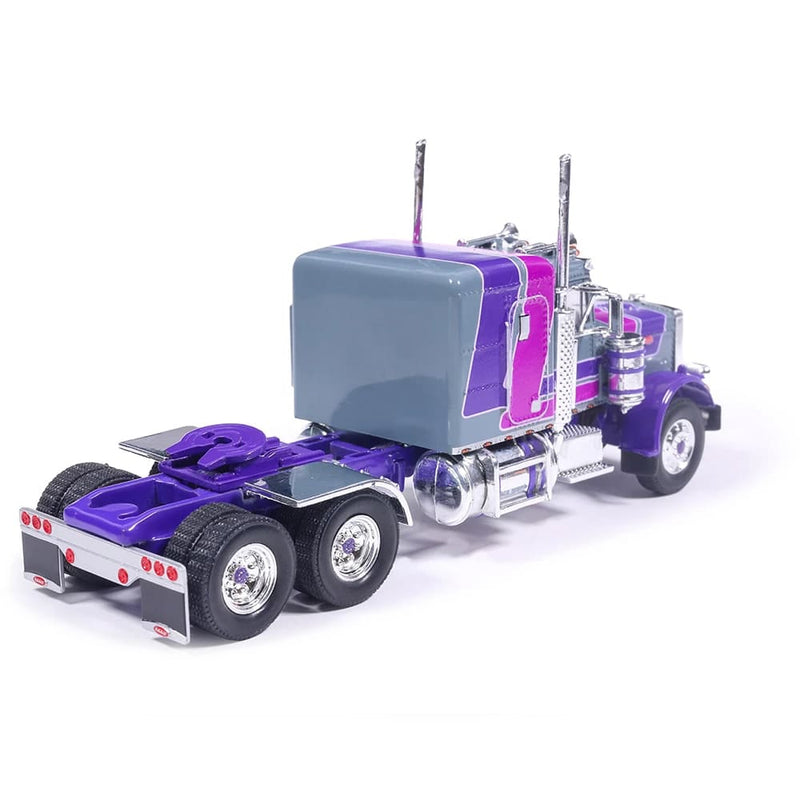 1/64 1973 Peterbilt 359 Semi Truck, Gray & Purple by IXO Models