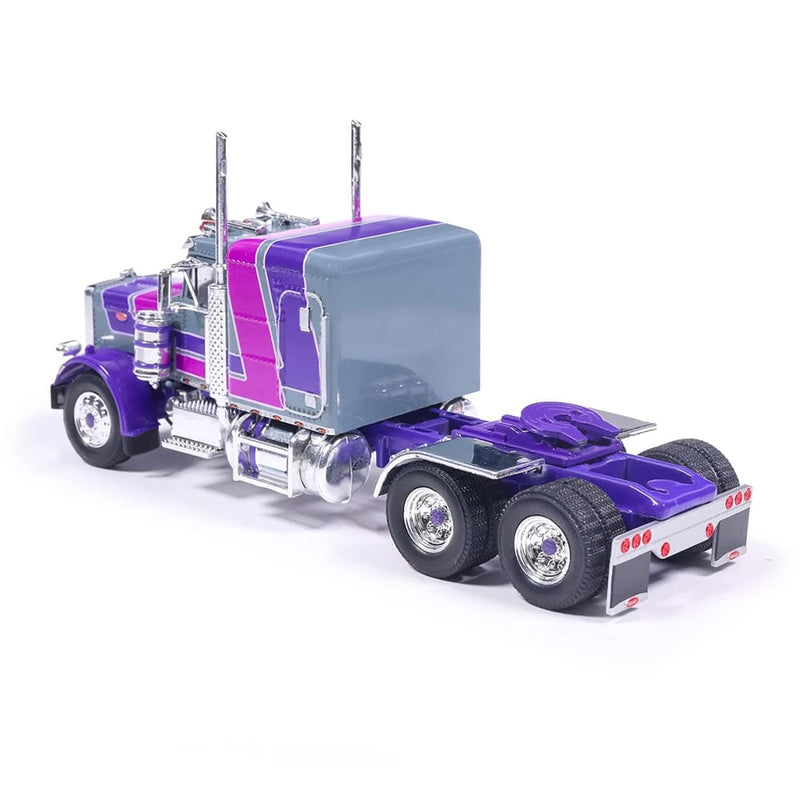 1/64 1973 Peterbilt 359 Semi Truck, Gray & Purple by IXO Models