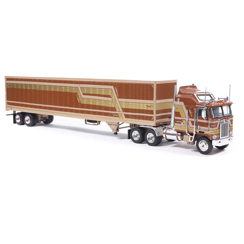 1/64 1976 Kenworth K100 Aerodyne with Modern Trailer Brown by IXO America