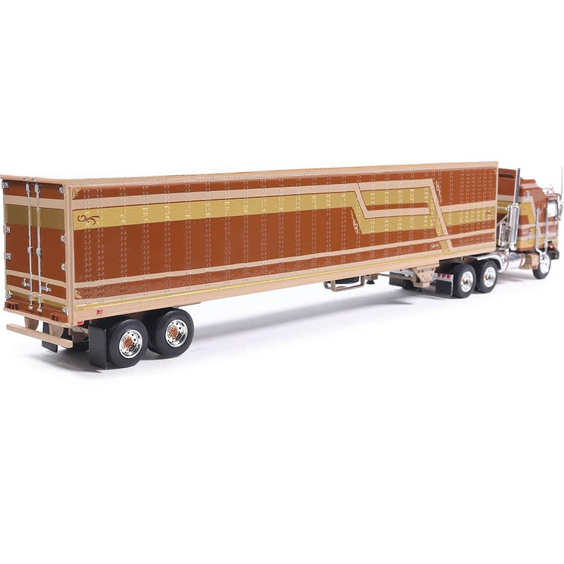 1/64 1976 Kenworth K100 Aerodyne with Modern Trailer Brown by IXO America