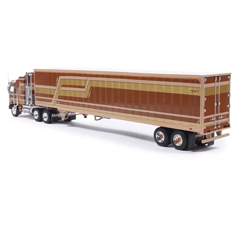 1/64 1976 Kenworth K100 Aerodyne with Modern Trailer Brown by IXO America
