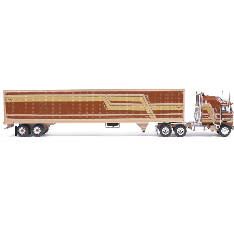 1/64 1976 Kenworth K100 Aerodyne with Modern Trailer Brown by IXO America