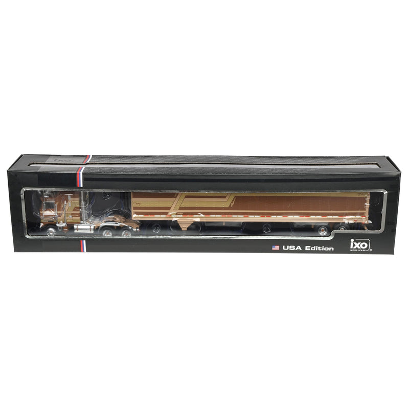 1/64 1976 Kenworth K100 Aerodyne with Modern Trailer Brown by IXO America