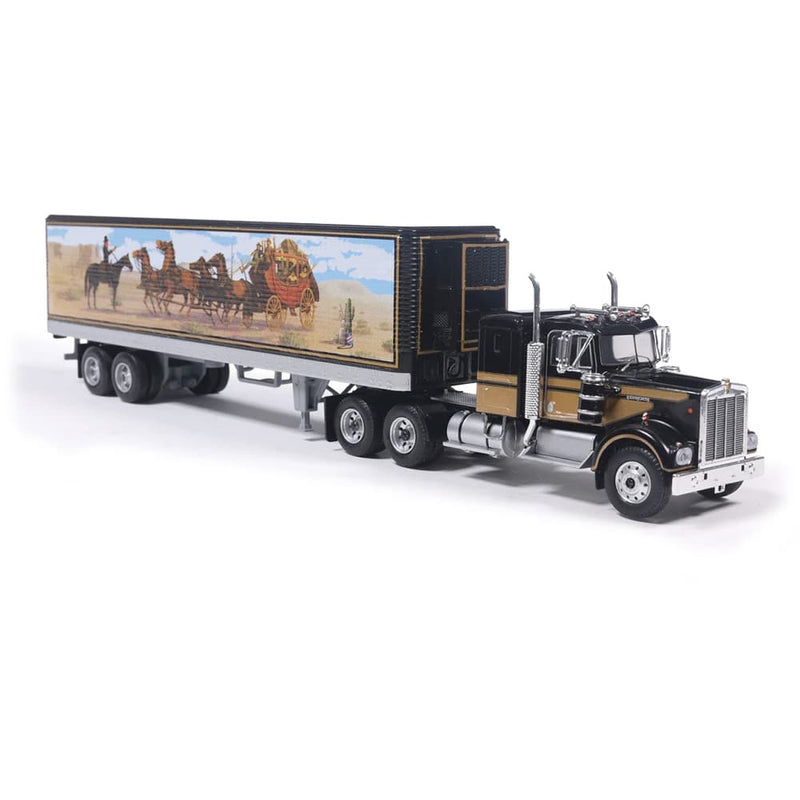 1/64 1976 Kenworth W900 Semi Truck with Western Scene Trailer by IXO America