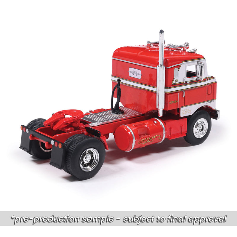 1/64 1950 Kenworth Bullnose Red and White with Vintage Chrome Trailer by IXO America