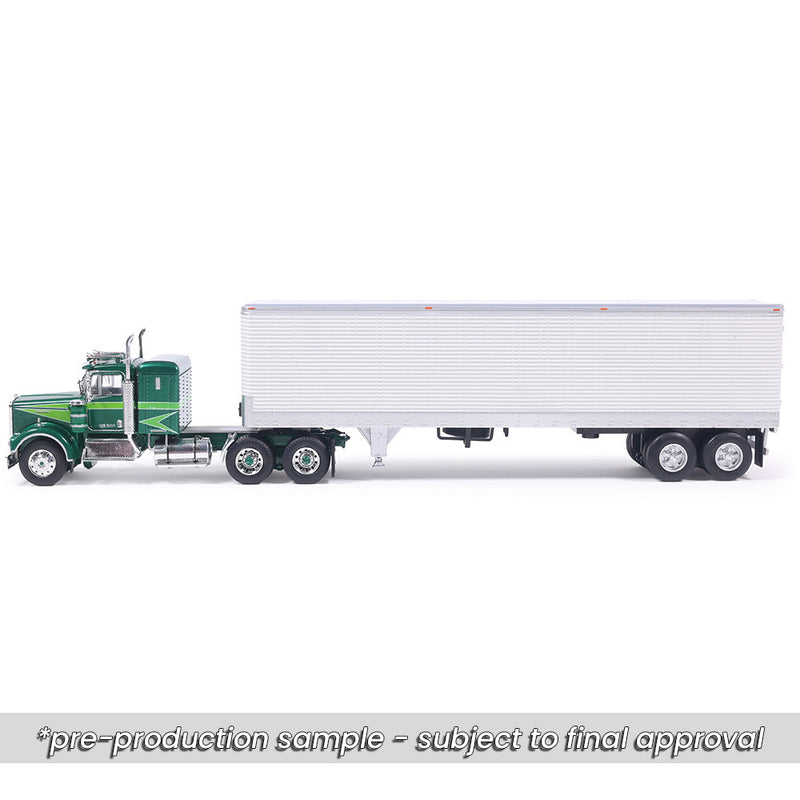 1/64 1974 Kenworth W925 Semi Truck, Green Yosemite Legacy Design with White Trailer by IXO