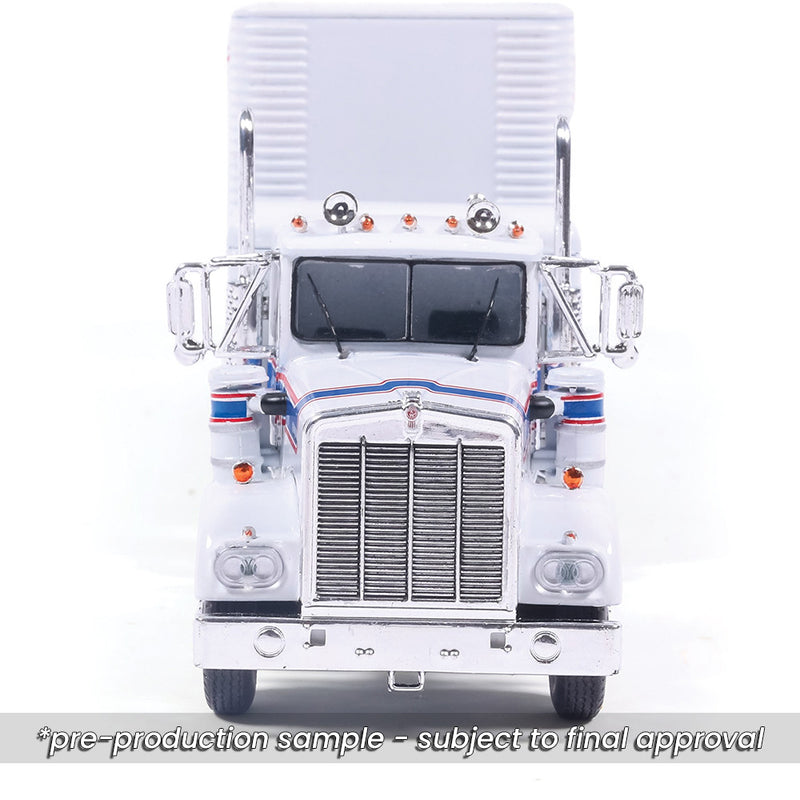 1/64 1976 Kenworth W900 with Vintage Trailer Red, White, Blue by IXO America