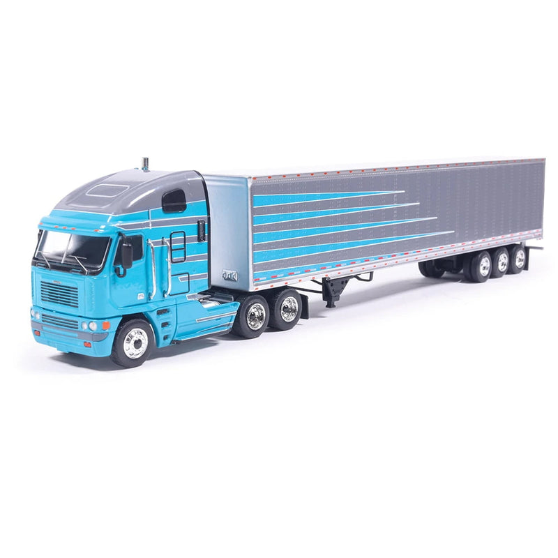 1/64 2002 Freightliner Argosy Grey and Blue with Modern Trailer by IXO America