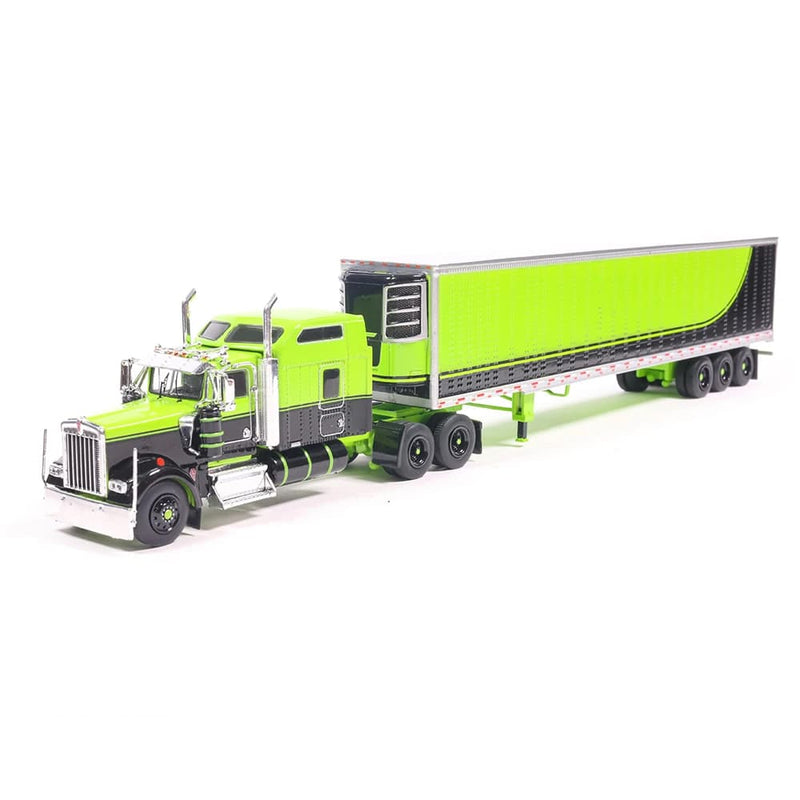 1/64 1990 Kenworth W900 with Refer Van Neon Green and Black by IXO America