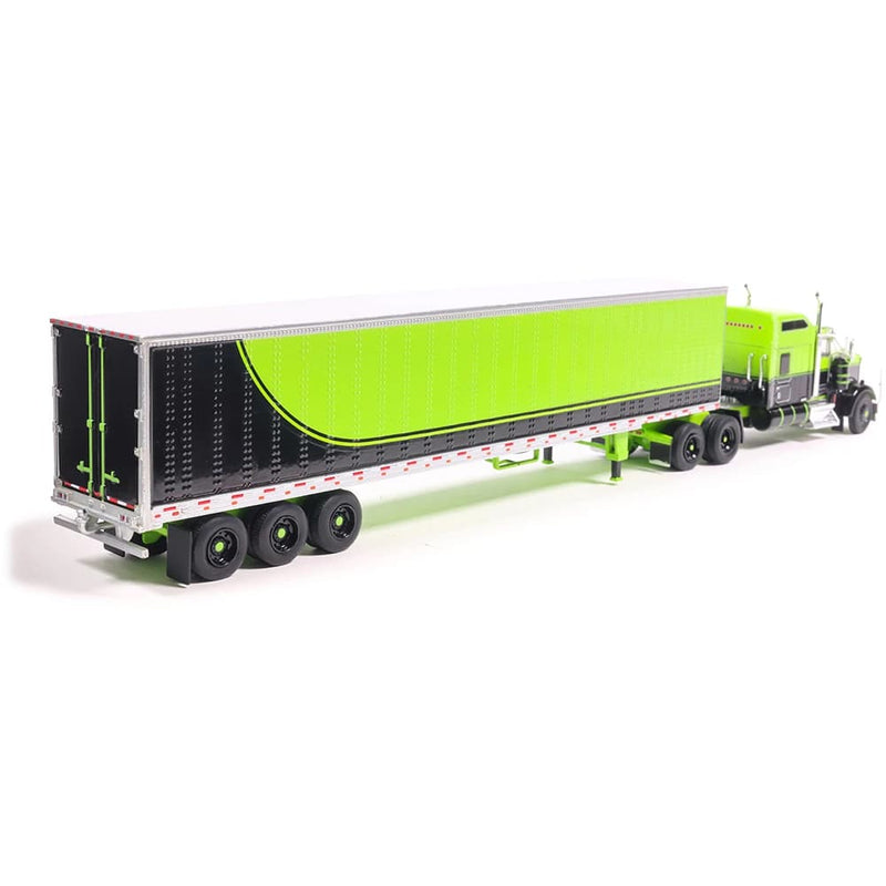 1/64 1990 Kenworth W900 with Refer Van Neon Green and Black by IXO America