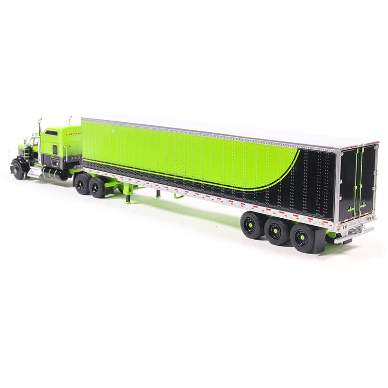 1/64 1990 Kenworth W900 with Refer Van Neon Green and Black by IXO America