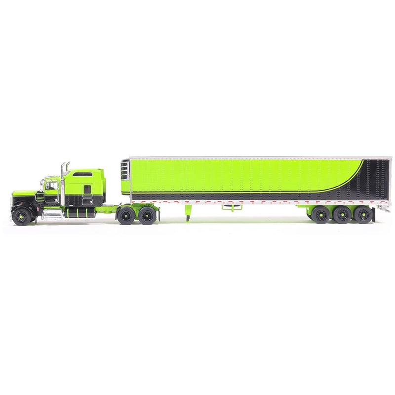 1/64 1990 Kenworth W900 with Refer Van Neon Green and Black by IXO America
