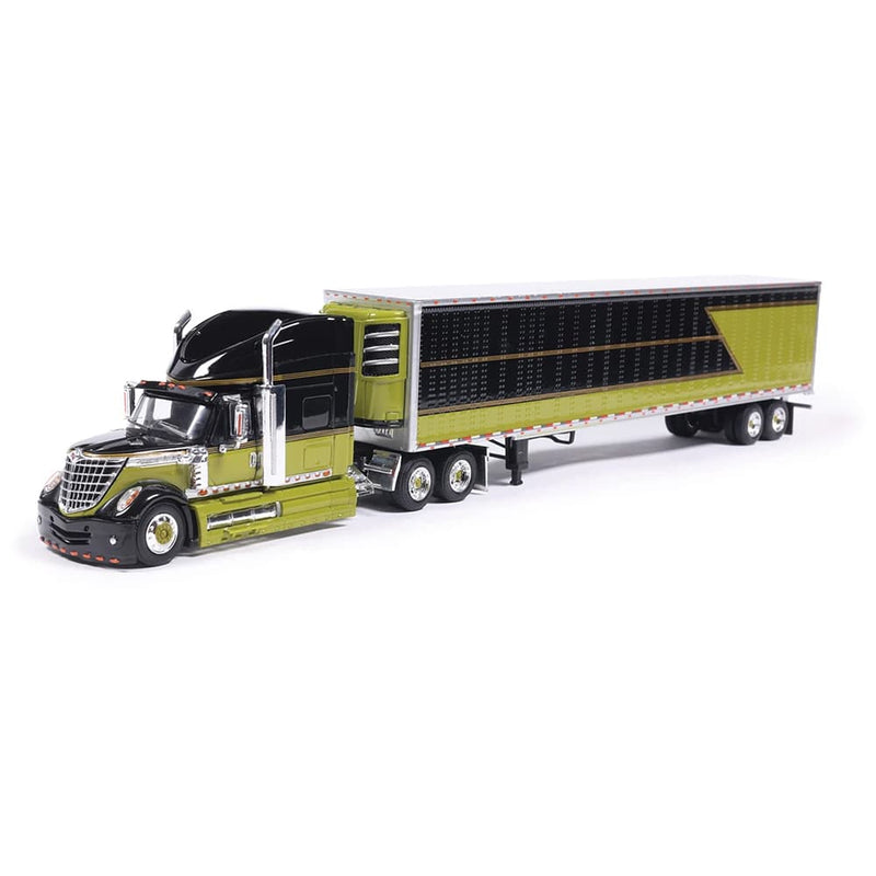 1/64 2010 International Lonestar Semi Truck with Reefer Trailer, Green and Black by IXO Models