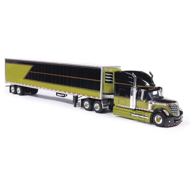 1/64 2010 International Lonestar Semi Truck with Reefer Trailer, Green and Black by IXO Models