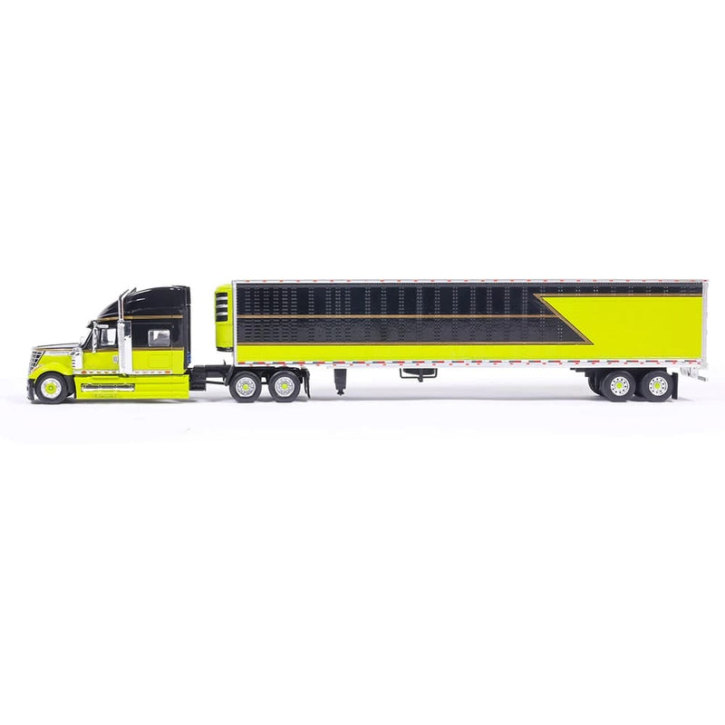 1/64 2010 International Lonestar Semi Truck with Reefer Trailer, Green and Black by IXO Models