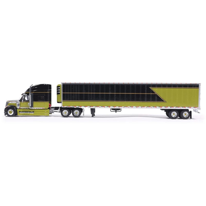 1/64 2010 International Lonestar Semi Truck with Reefer Trailer, Green and Black by IXO Models