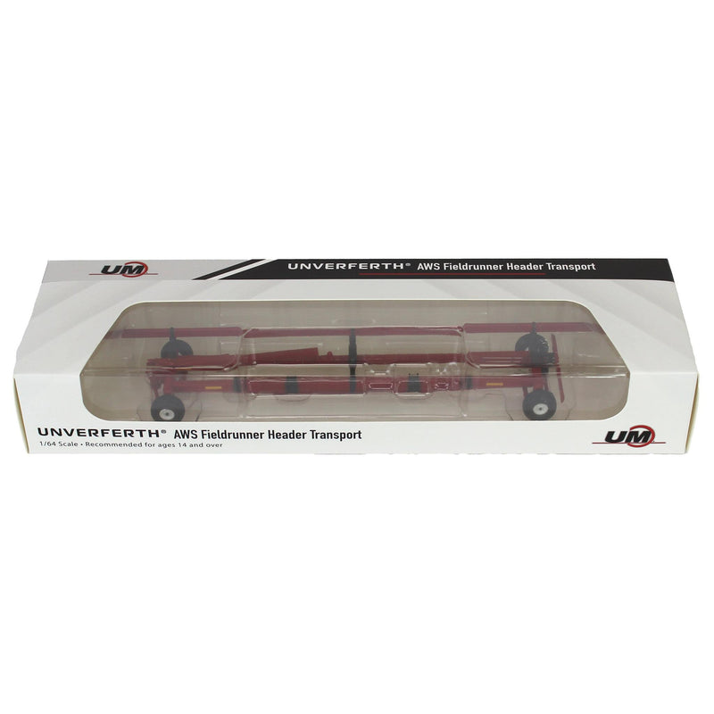 (B&D) 1/64 Unverferth AWS Fieldrunner Header Trailer by SpecCast, Red - Damaged Item