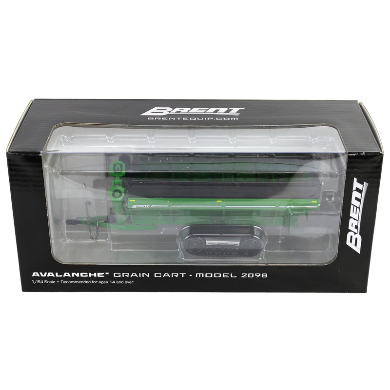 1/64 Brent 2098 Grain Cart with Equalizer Tracks by SpecCast, Green