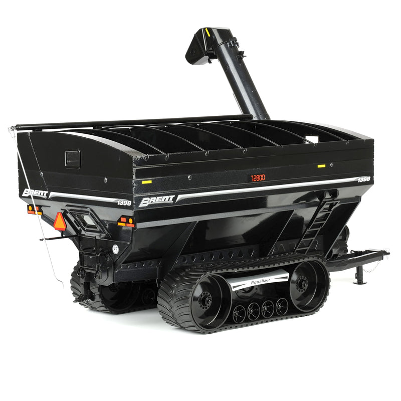 1/16 Brent 1398 Grain Cart with Equalizer Tracks Tires by SpecCast, Metallic Black