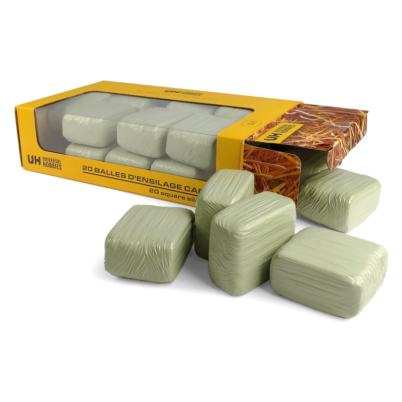 1/32 Green Wrapped Square Silage Bales 20-Pack by Universal Hobbies