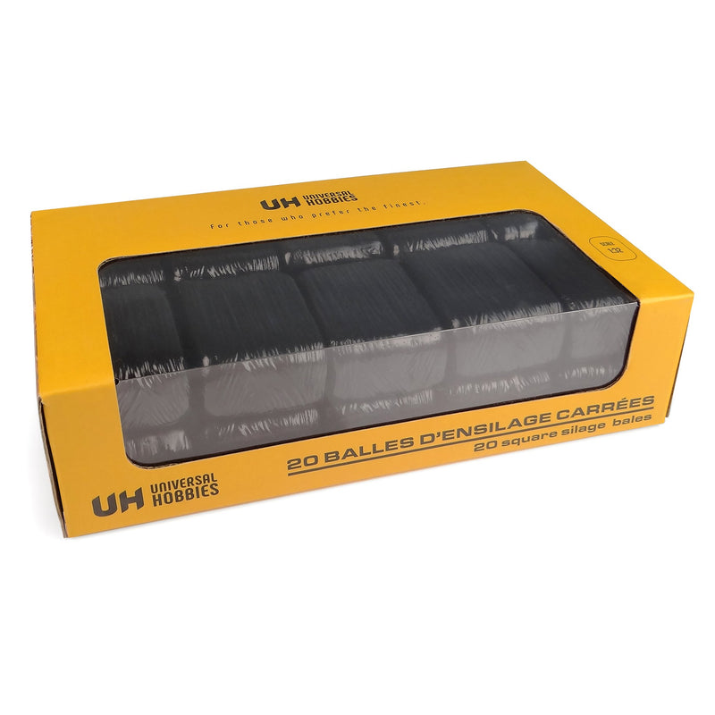 1/32 Black Wrapped Square Silage Bales 20-Pack by Universal Hobbies