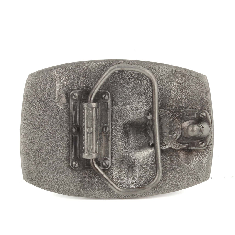 White & Oliver Vintage Pewter Belt Buckle, 1930-1976