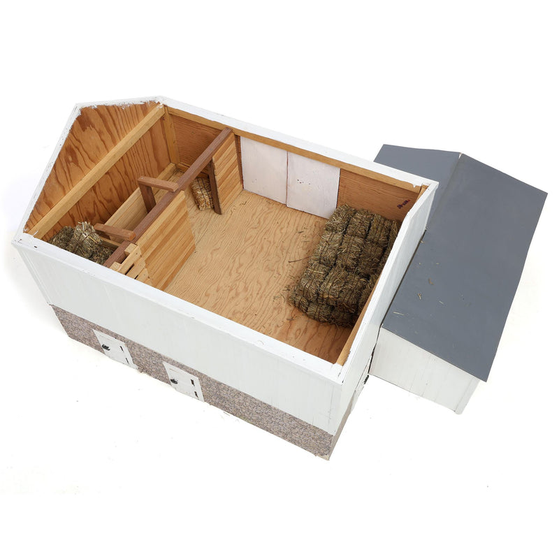 Custom Built White Farm Set with Barn, Equipment Sheds, Chicken House and Corn Crib
