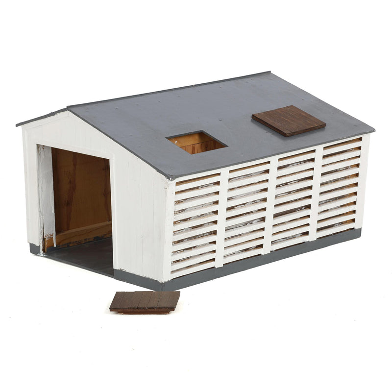 Custom Built White Farm Set with Barn, Equipment Sheds, Chicken House and Corn Crib
